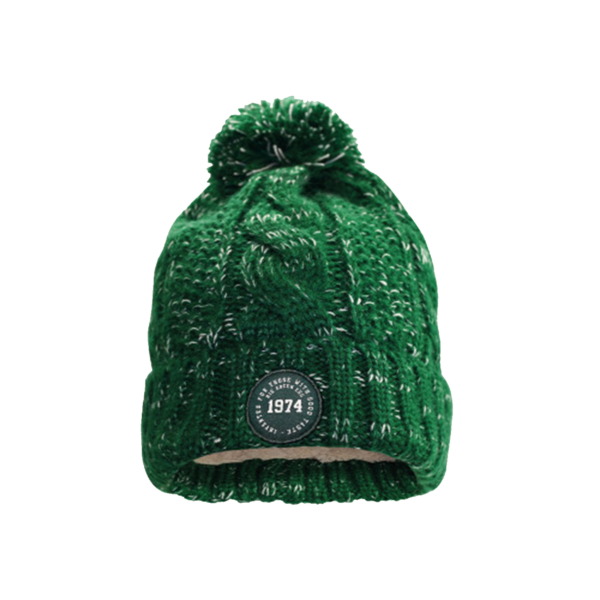 Grün Beanie mit Bommel - Big Green Egg Shop
